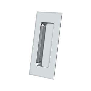 Solid Brass Rectangular Flush Pull HD, 4" for Sliding Doors