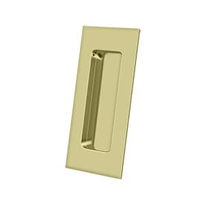 Solid Brass Rectangular Flush Pull HD, 4" for Sliding Doors