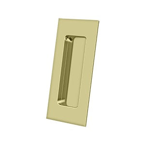 Solid Brass Rectangular Flush Pull HD, 4&quot; for Sliding Doors