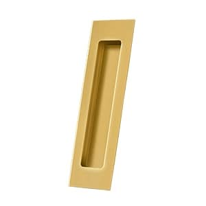 Solid Brass Rectangular Flush Pull HD, 7" for Sliding Doors