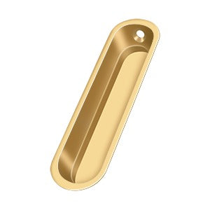 Solid Brass Oval Flush Pull for Sliding Doors 4&quot;