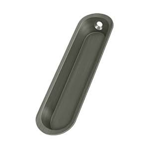 Solid Brass Oval Flush Pull for Sliding Doors 4"