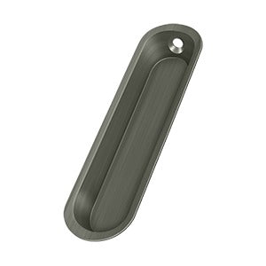 Solid Brass Oval Flush Pull for Sliding Doors 4&quot;