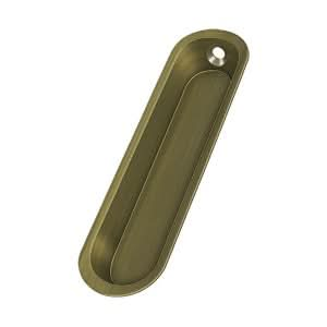 Solid Brass Oval Flush Pull for Sliding Doors 4"