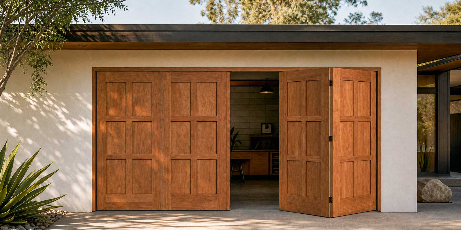 Fraser Cherry Wood bi-folding door