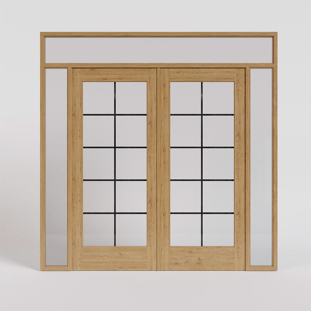 Interior French Doors Transom