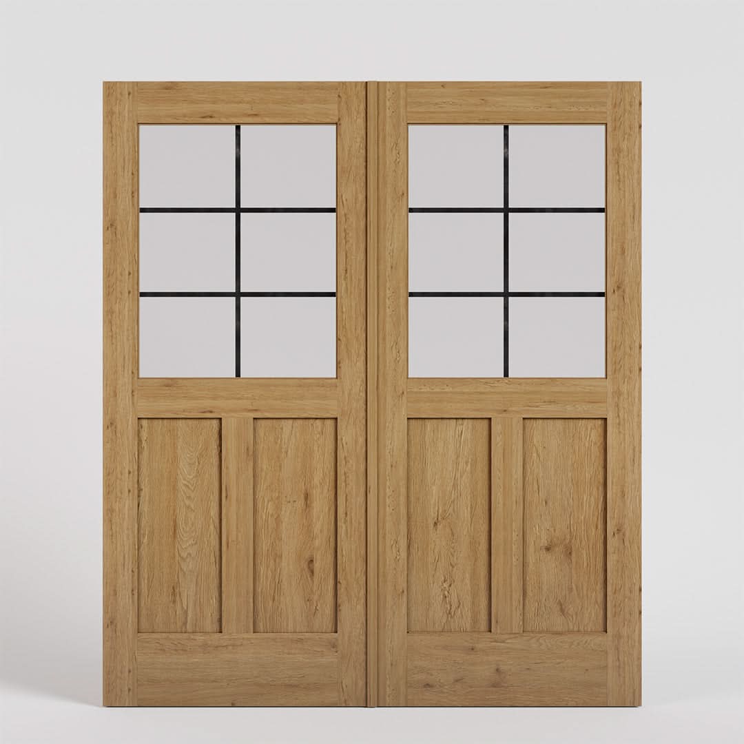 Half Glass French Double Doors For Exterior Entry | RealCraft