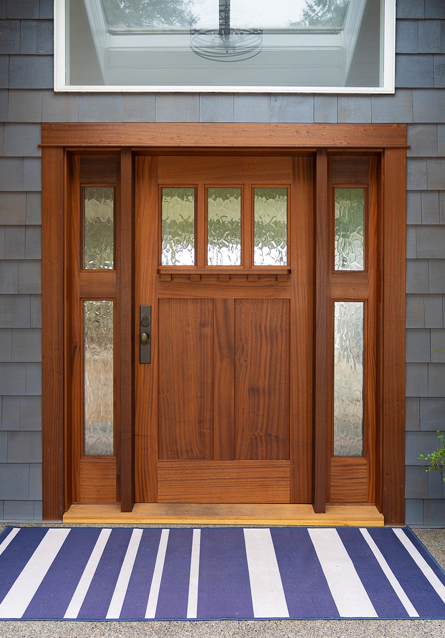 Solid Wood Front Door with sidelights
