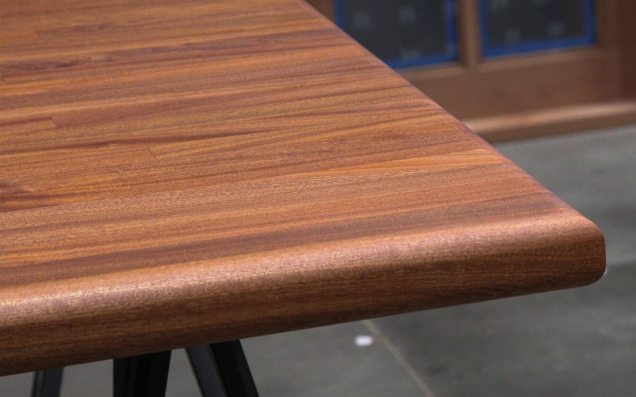 Walnut countertop with roundover edge styling