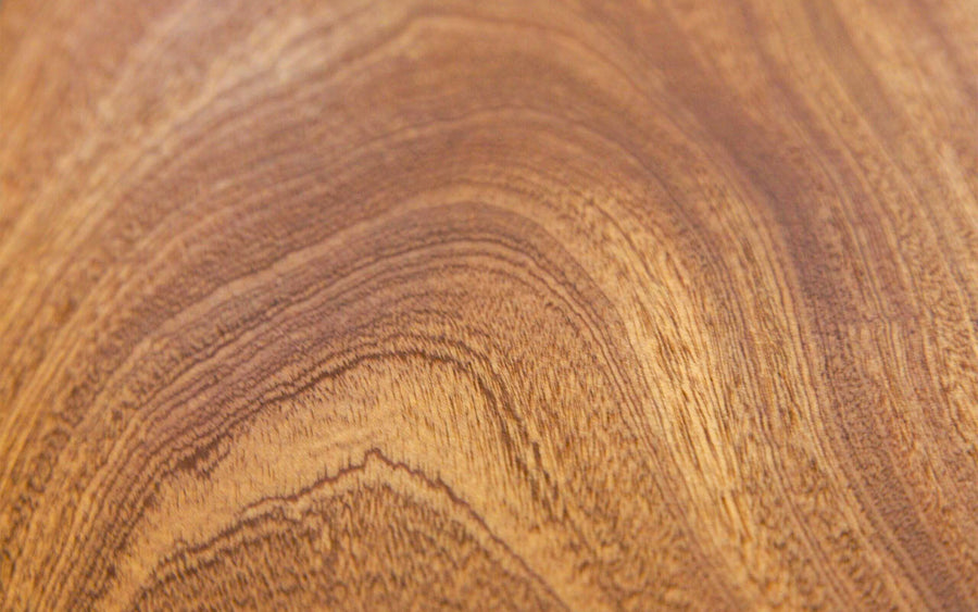 Closeup of walnut countertop