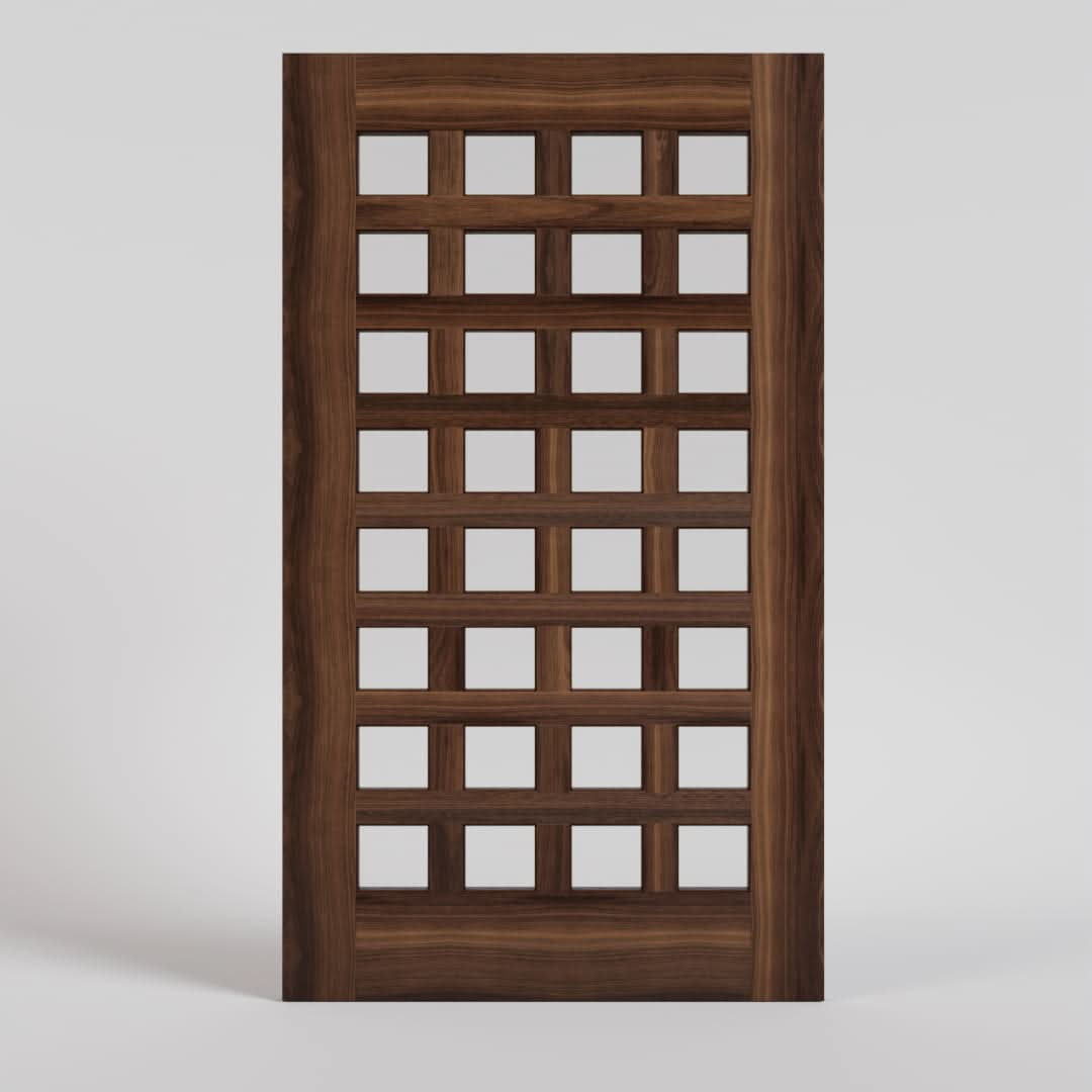 Walnut Wood Lindamar 32 Light Pivot Door