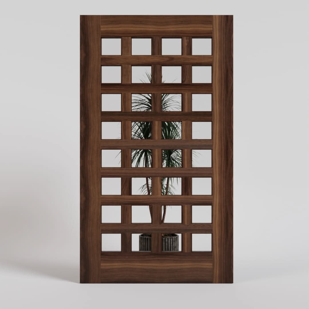 Lindamar Glass Grid Pivot Door | RealCraft
