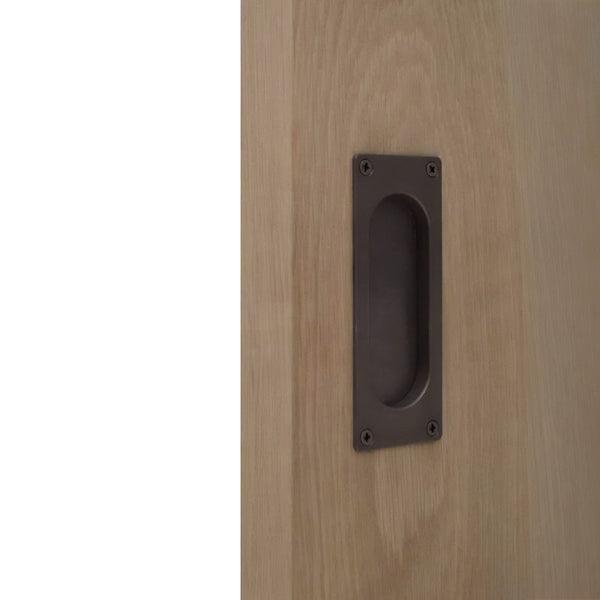 Louey Sliding Pocket Door Handle - Chrome & Bronze | RealCraft