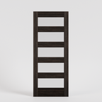Five Panel Modern Pocket Door With Glass