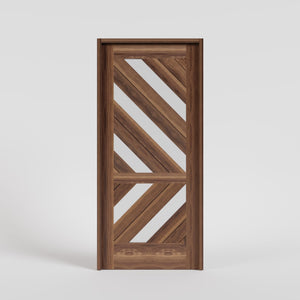 Monarch Modern Wood Front Door With Glass