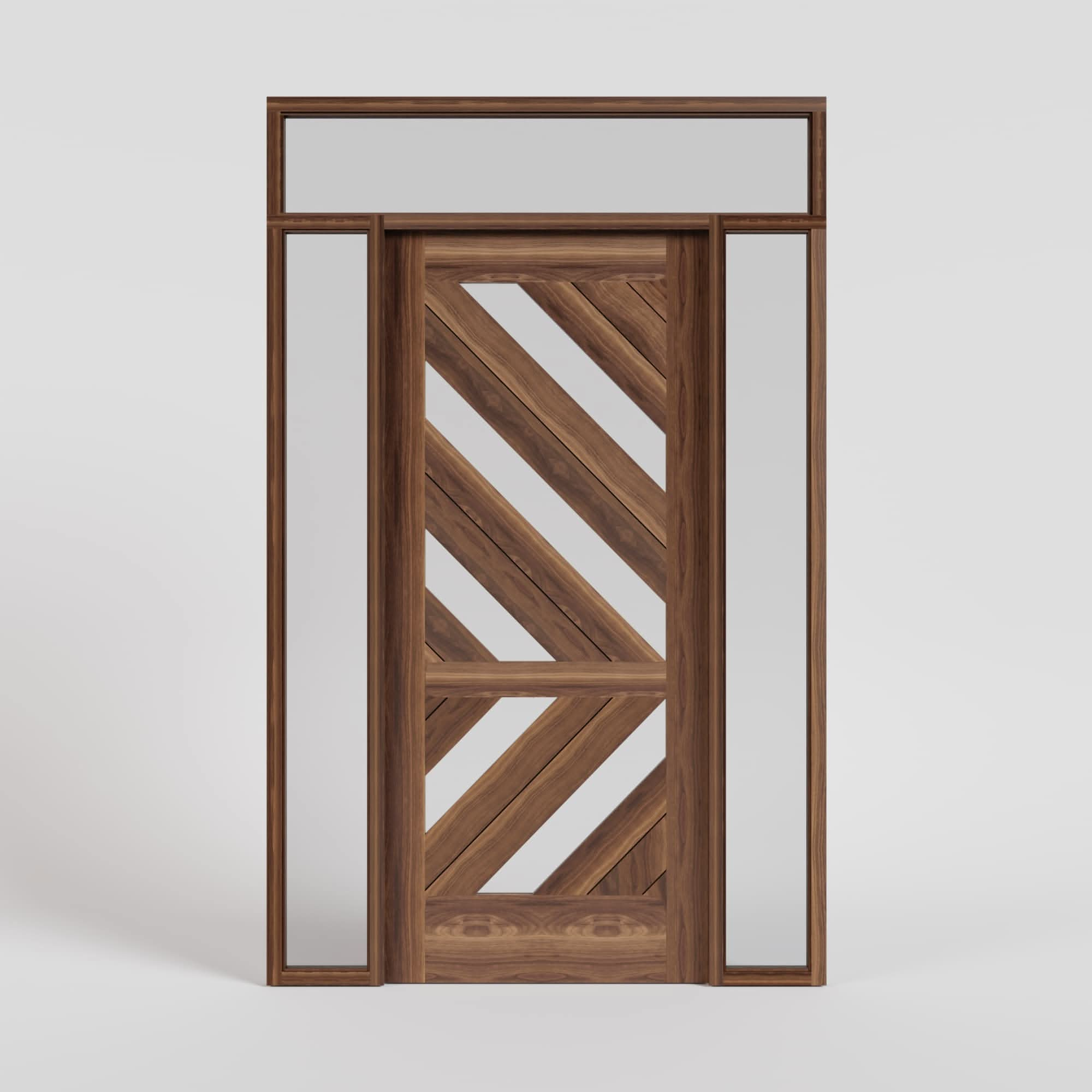 Monarch Modern Wood Front Door With Glass