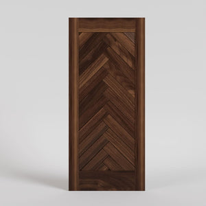 Walnut Wood Montauk Herringbone Front Door