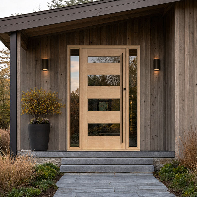 Nordstrand Horizontal Glass Panel Modern Door