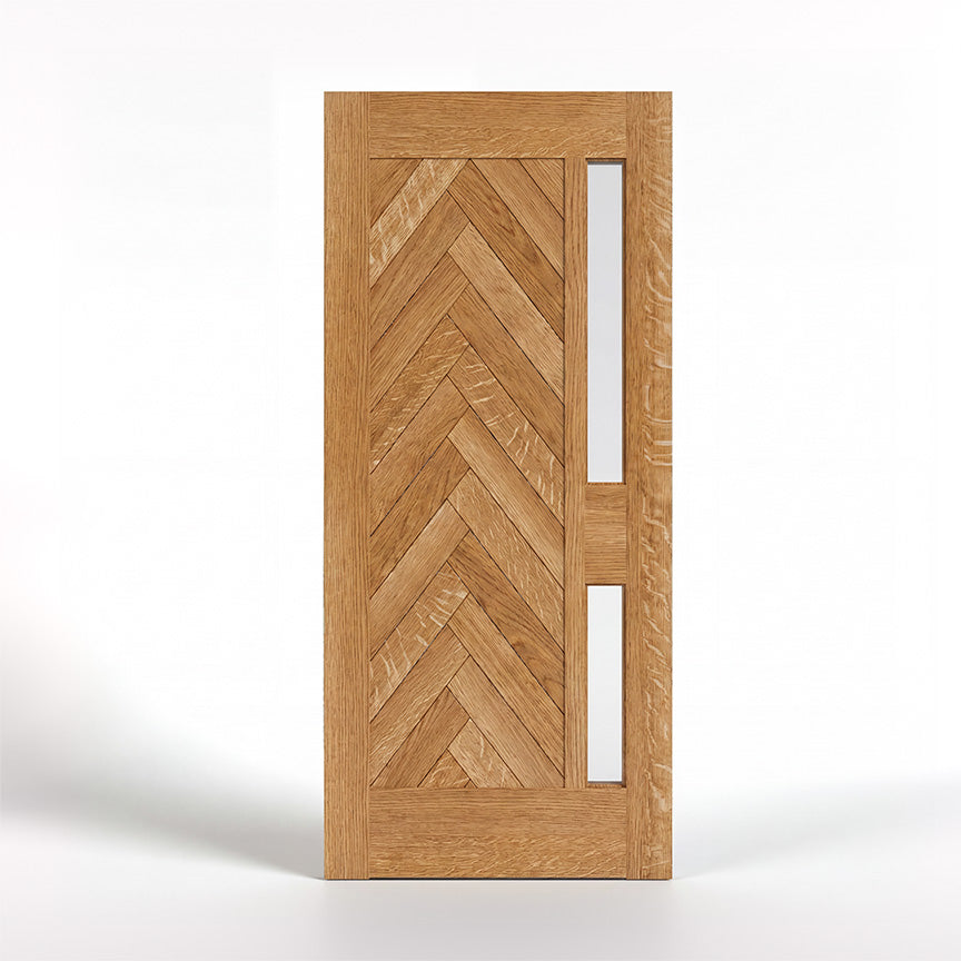 Odeon Herringbone Modern Entry Door