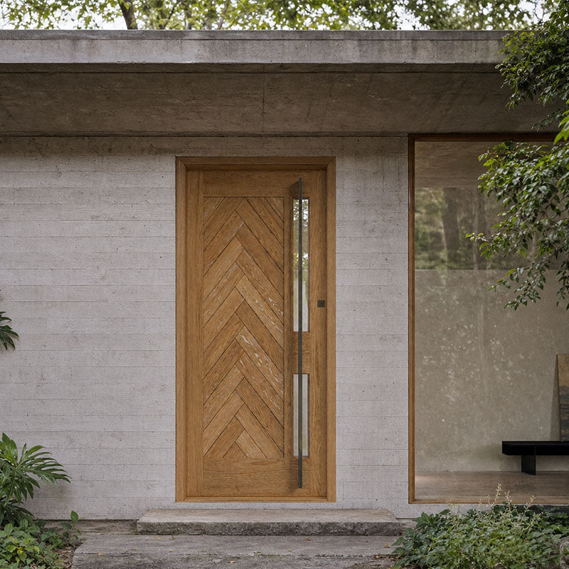 Odeon Herringbone Modern Entry Door