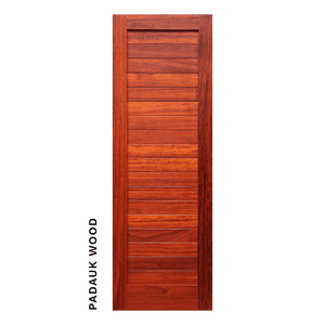 Padauk Shaker Classic Single Panel Pocket Door