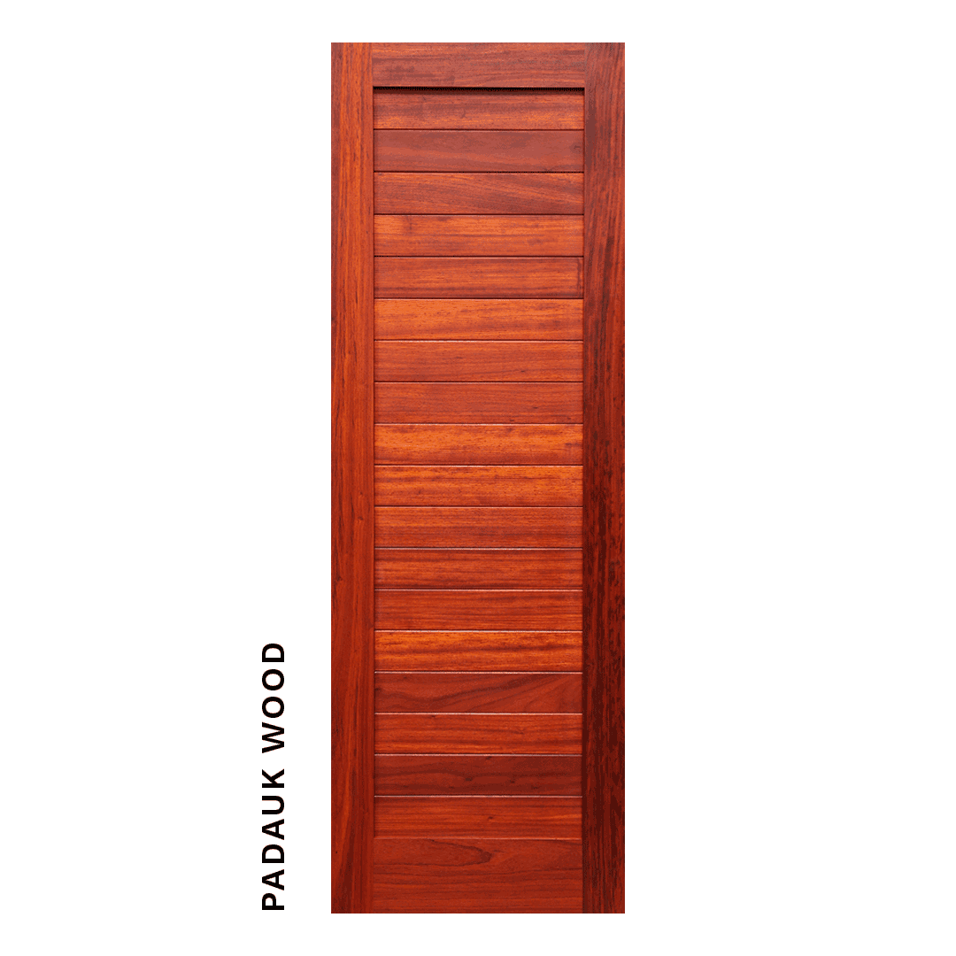 Padauk Shaker Classic Single Panel Pocket Door