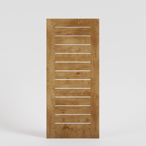 Mid-Century Modern Plank Sliding Screen Pocket Door