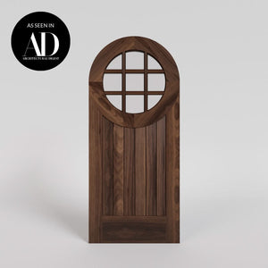 Regulus Round Top Window Solid Wood Exterior Front Door