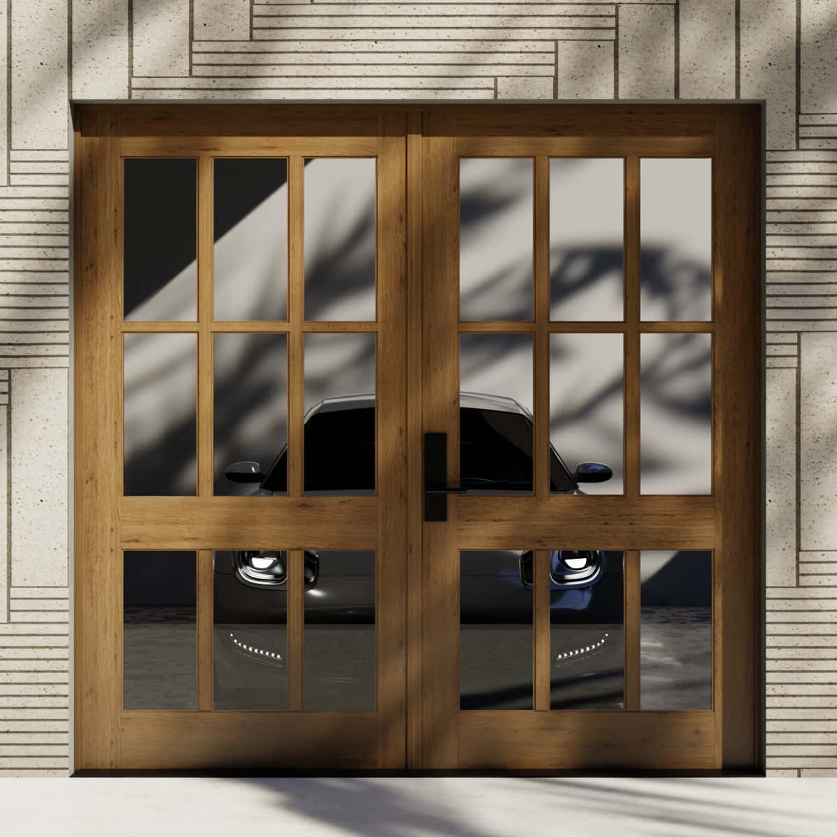 Bellevue Carriage Style Garage Doors with Glass