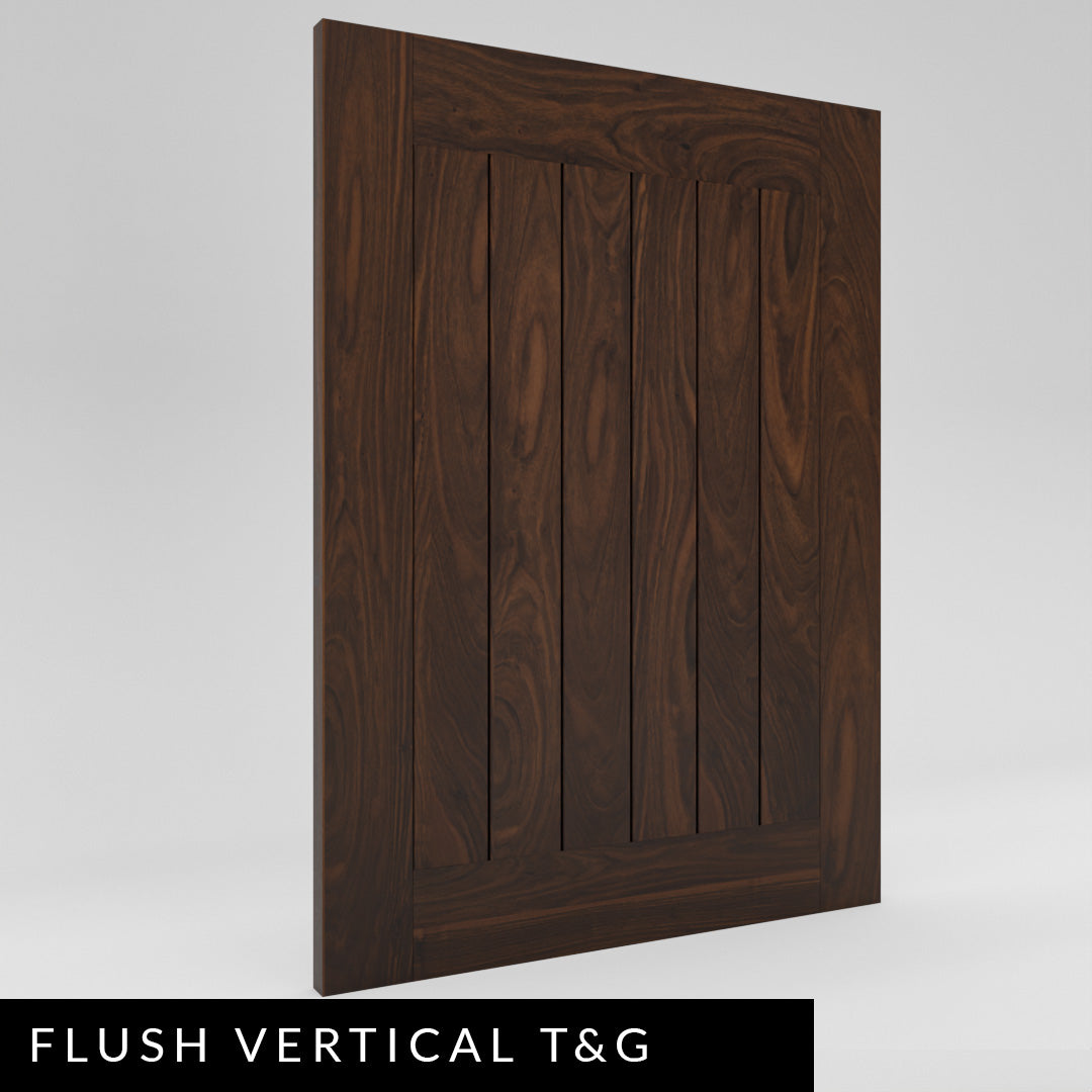 San Simeon Modern Flush Plank Solid Wood Front Door