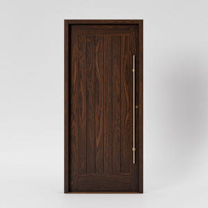 San Simeon Modern Flush Plank Solid Wood Front Door