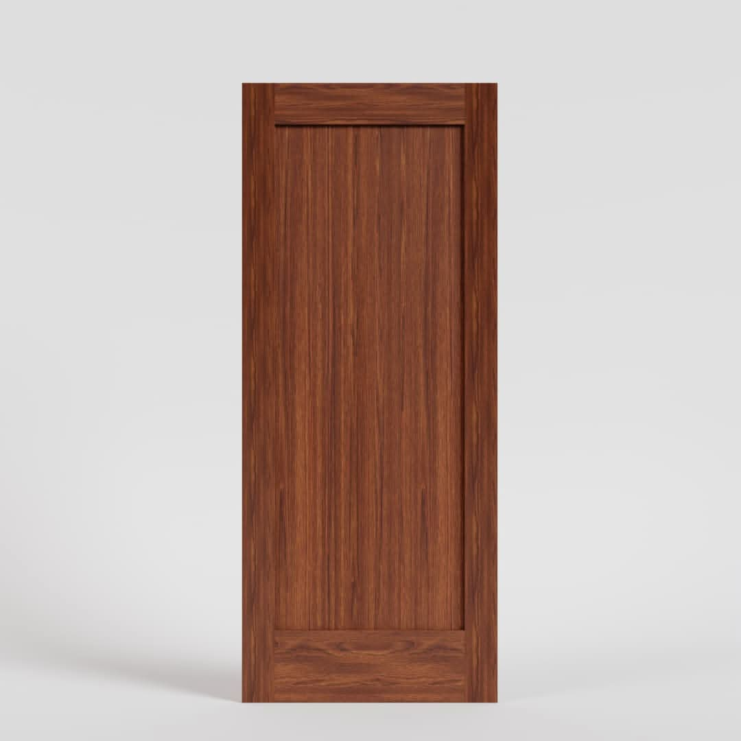 Sapele Mahogany Wood Shaker Classic Single Panel Pocket Door