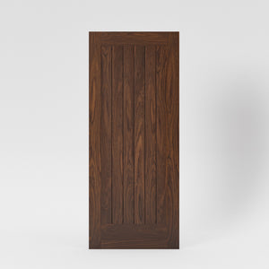 San Simeon Modern Flush Plank Solid Wood Front Door