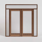 Modern Single Panel Glass Double Front Doors