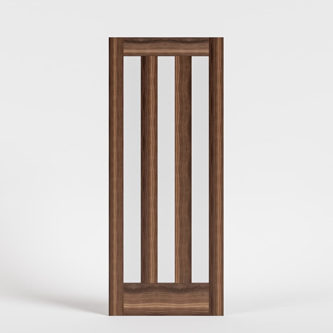 Tacoma Solid Core Exterior door in walnut wood