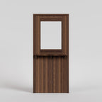 Black Walnut True Plank Dutch Door with shelf and jamb