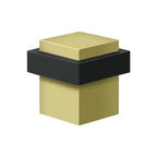Solid Brass Square Universal Floor Bumper, 1-3/8"