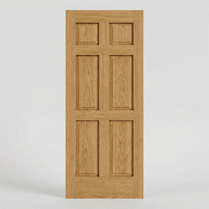Raised Panel Quarter Sawn White Oak Traditional Front Door, Waverly by RealCraft.