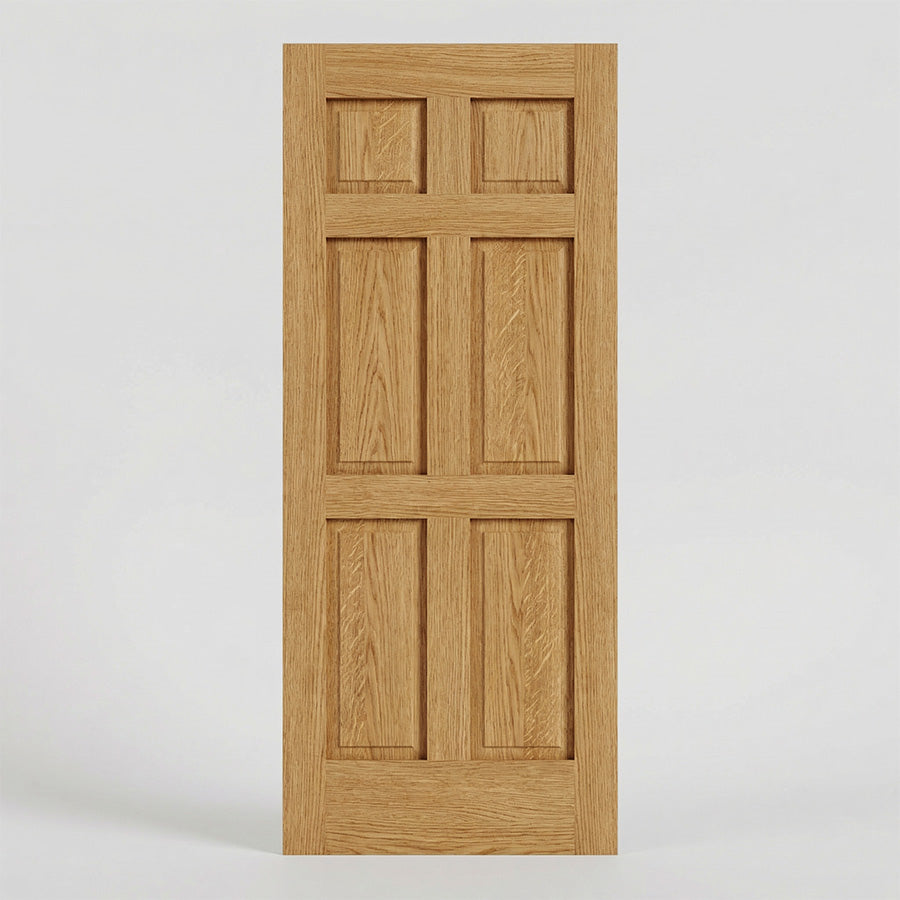 Raised Panel Quarter Sawn White Oak Traditional Front Door, Waverly by RealCraft.