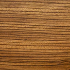 Zebra Wood sample with clear finish