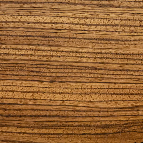 Zebra Wood sample with clear finish