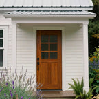 Zola Half Glass French Door For Exterior Entry in Sapele wood
