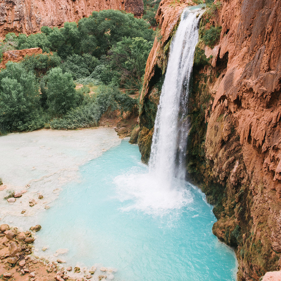 Desert oasis waterfall