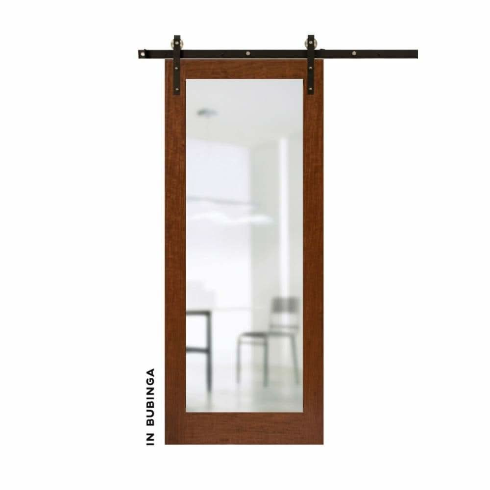 Classic Sliding Barn Door With Mirror - Sliding Barn Door Hardware by RealCraft