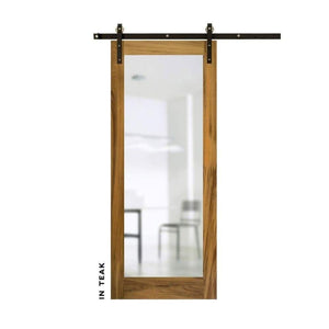 Classic Sliding Barn Door With Mirror - Sliding Barn Door Hardware by RealCraft