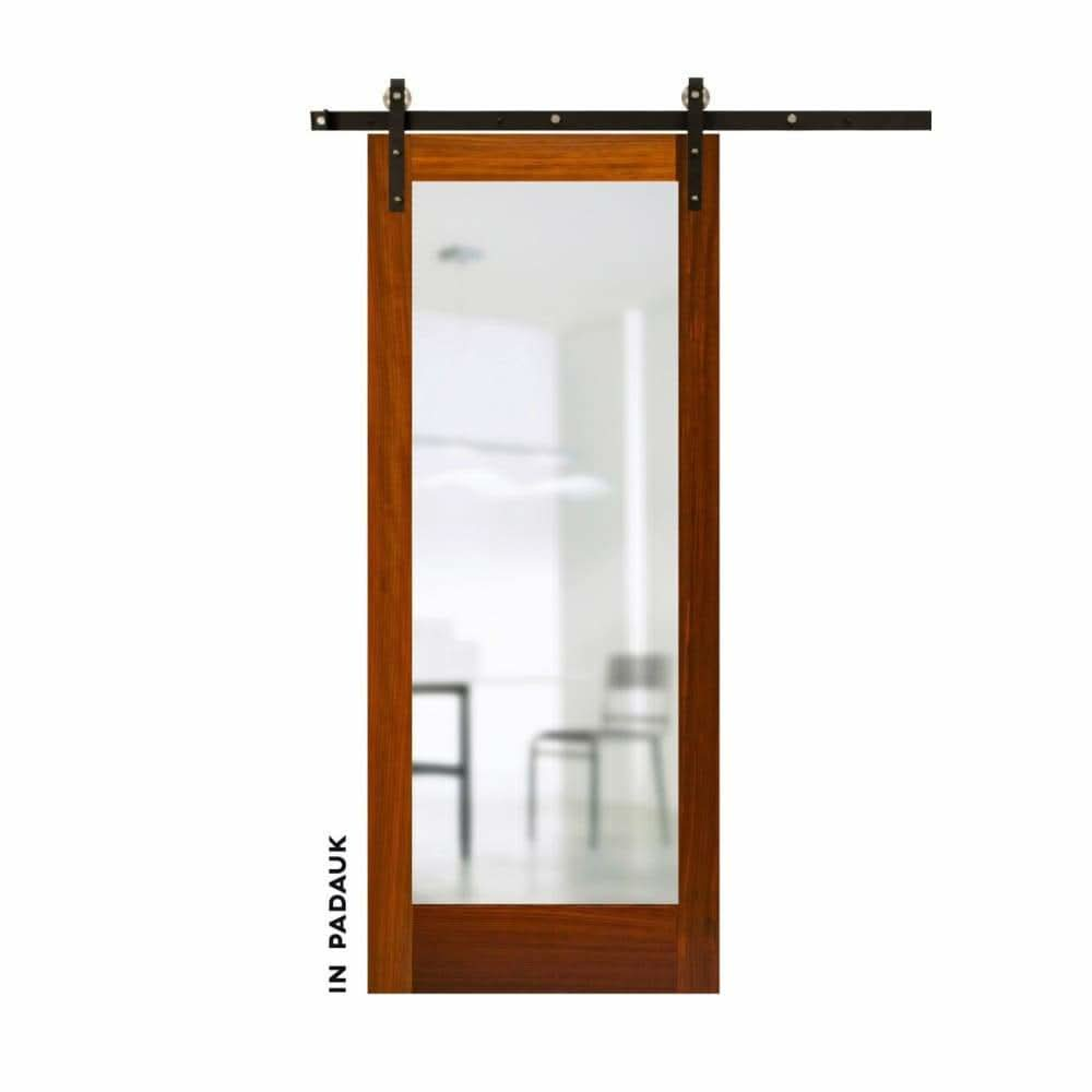 Classic Sliding Barn Door With Mirror - Sliding Barn Door Hardware by RealCraft