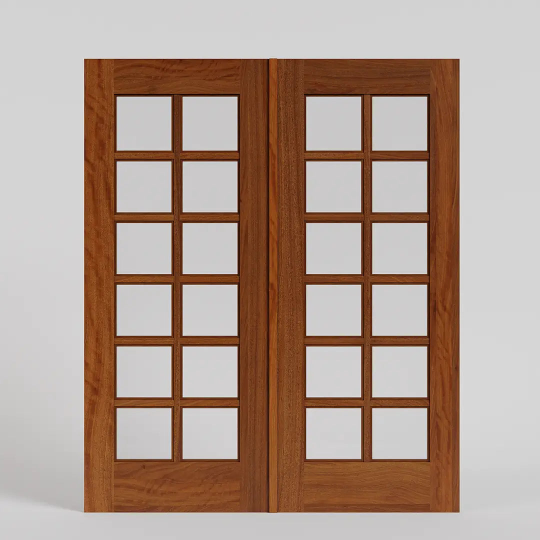 Colette Full Panel French Glass Exterior Double Doors
