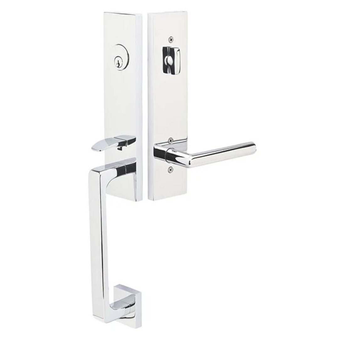 Emtek Moderno Style Tubular Entry Door Lock Set