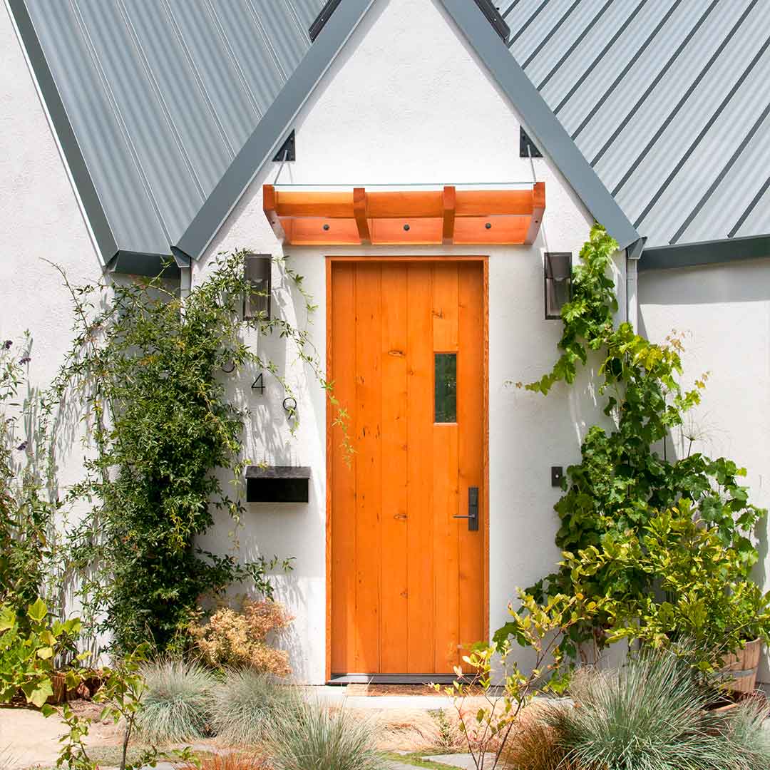 Exterior door in a garden space