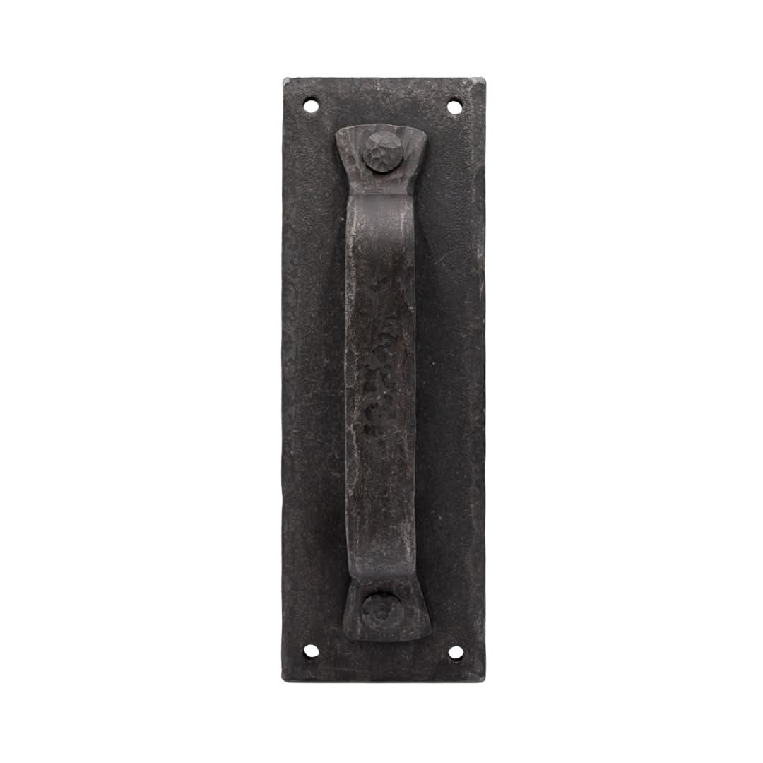Hand-Forged Pull Handle Pull Handle with Back Plate by RealCraft